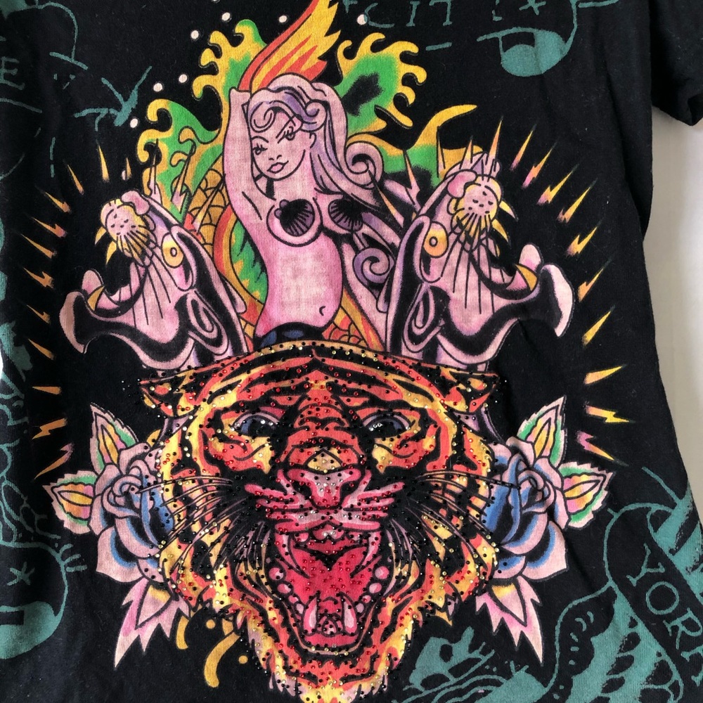 Authentic Ed Hardy by Christian Audigier Baby Tee - Picture 2 of 3